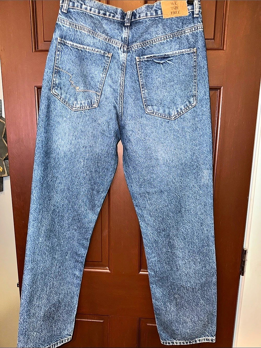 We The Free Straight Leg Blue Jeans Waist 27 Like New - Picture 2 of 4